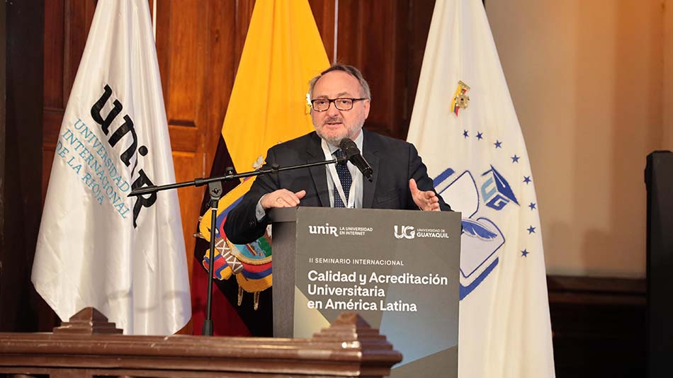 Manuel Herrera, durante la última edición del Seminario Internacional de Calidad y Acreditación Universitaria.