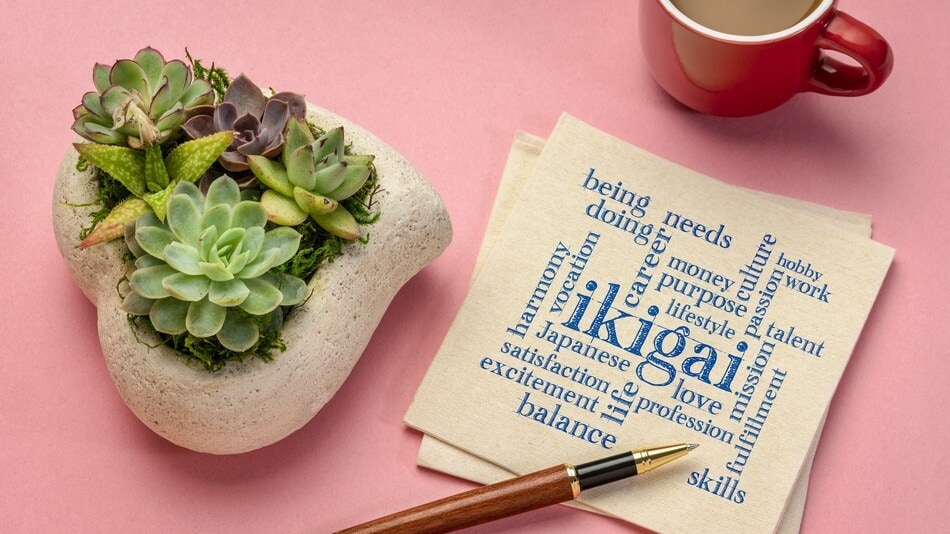 El método ikigai es una filosofía japonesa que te ayuda a encontrar un equilibrio entre lo que amas, en lo que eres bueno, lo que el mundo necesita y aquello por lo que te pueden pagar.