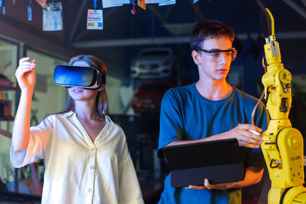 jovenes explorando carreras tecnológicas